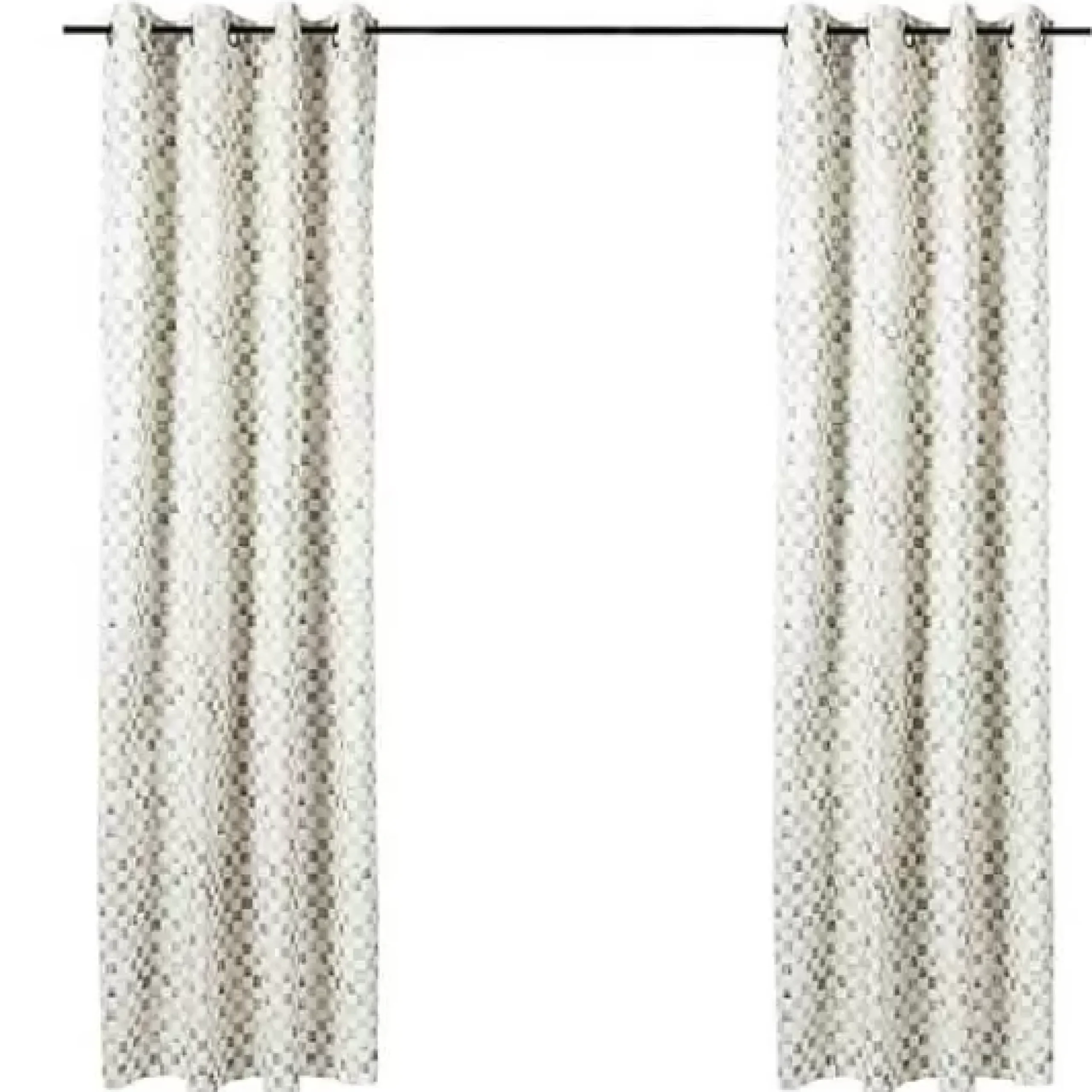 MacKenzie-Childs Sterling Check Grommet Top Curtain Panel< Room Accents
