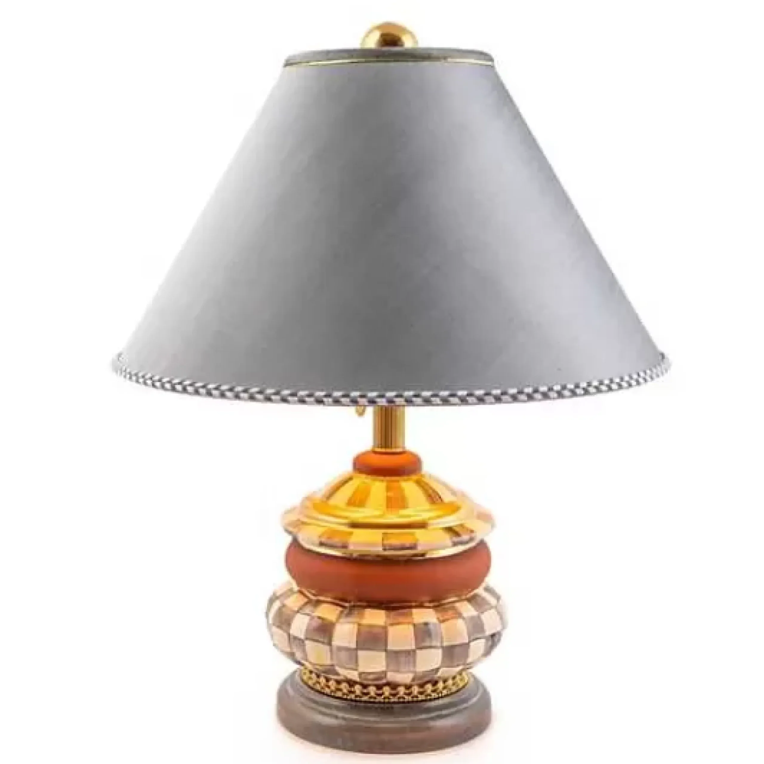 MacKenzie-Childs Sterling Check Groovy Table Lamp< Lighting
