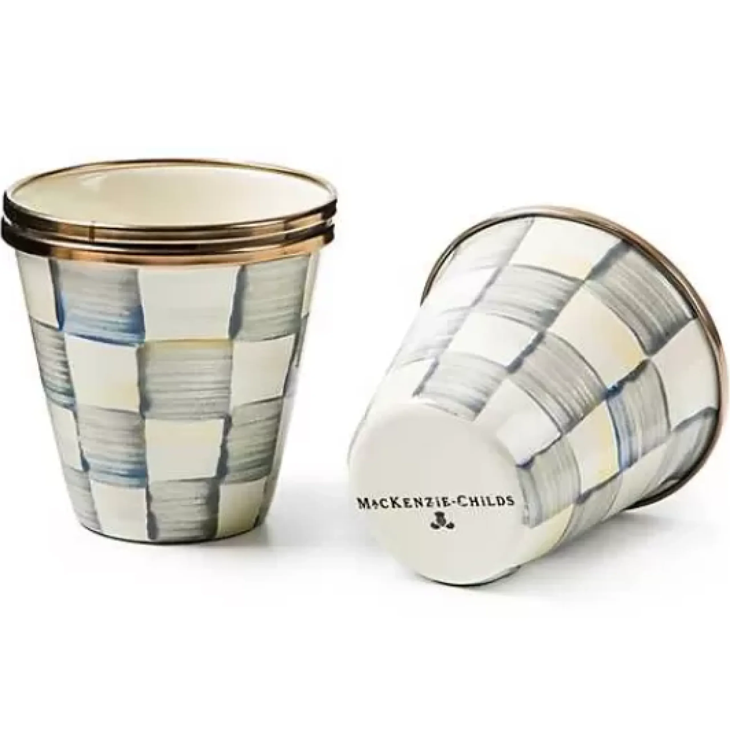 MacKenzie-Childs Sterling Check Herb Pots, Set of 3< Spring|The Fall Shop