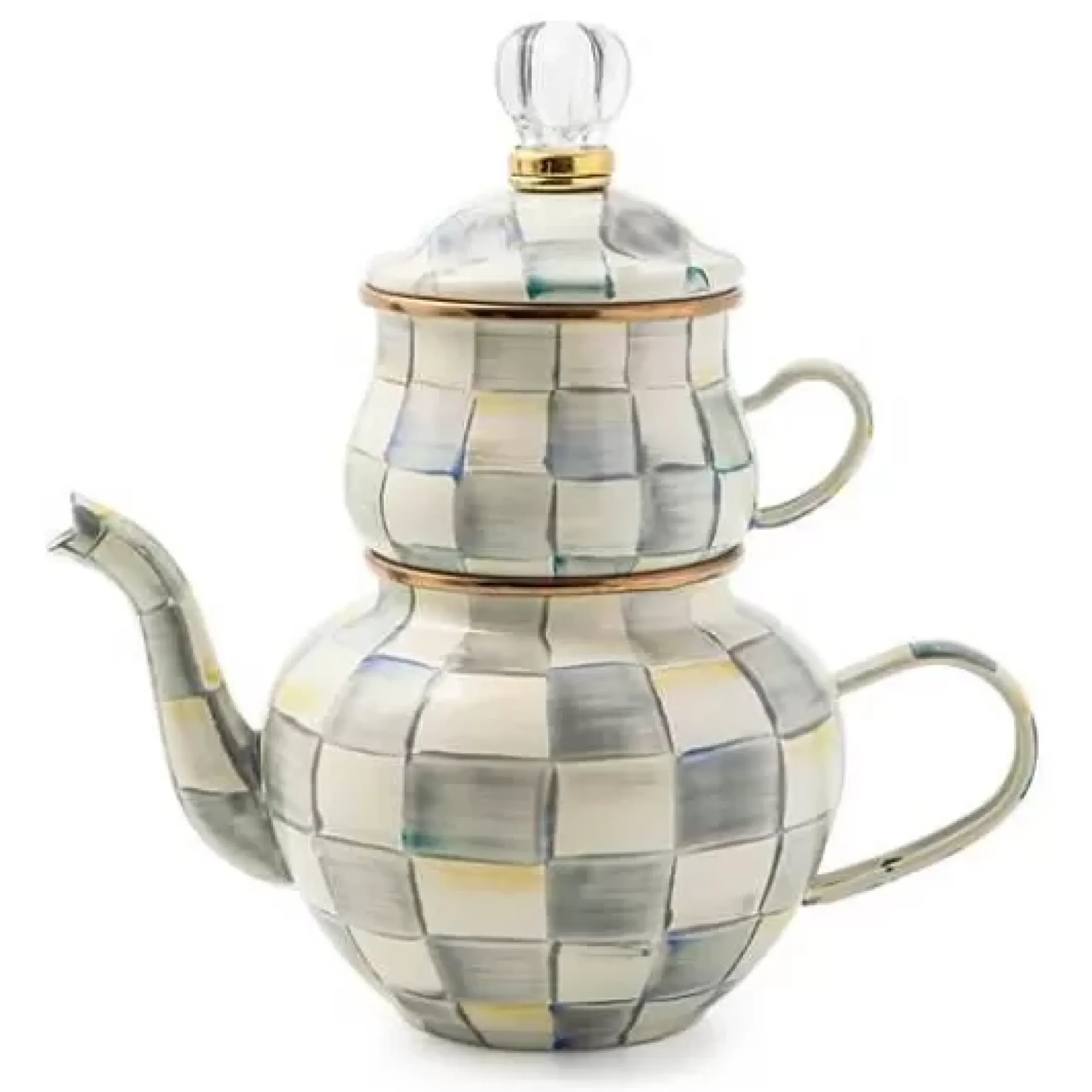 MacKenzie-Childs Sterling Check High Tea< The Coffee Shop|Serveware