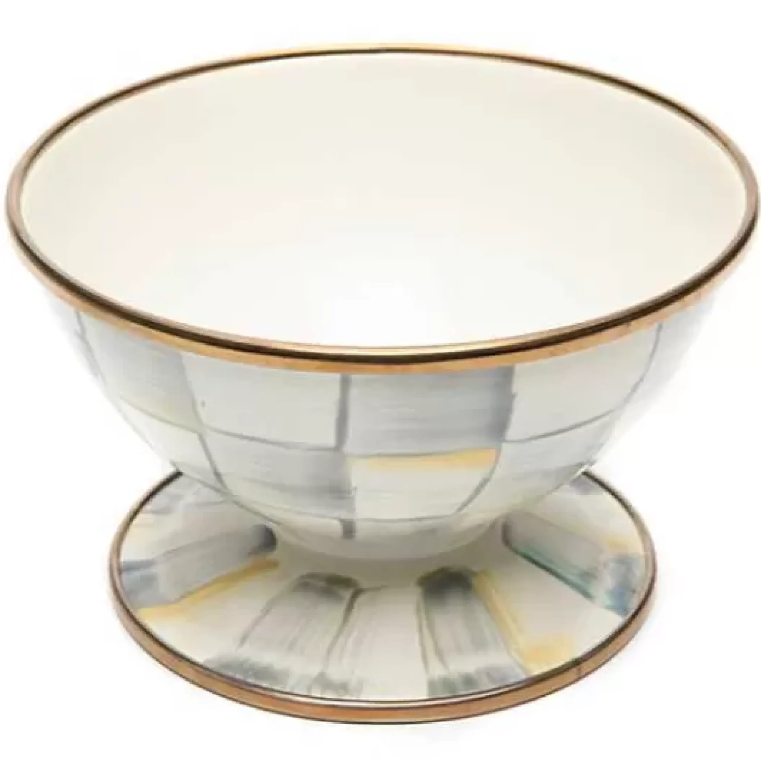 MacKenzie-Childs Sterling Check Ice Cream Dish< Dinnerware & Flatware