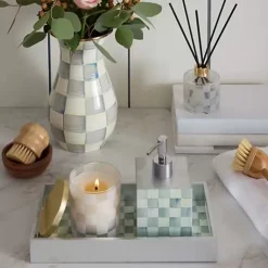 MacKenzie-Childs Sterling Check Lacquer Soap Pump< Bath & Bath Accessories
