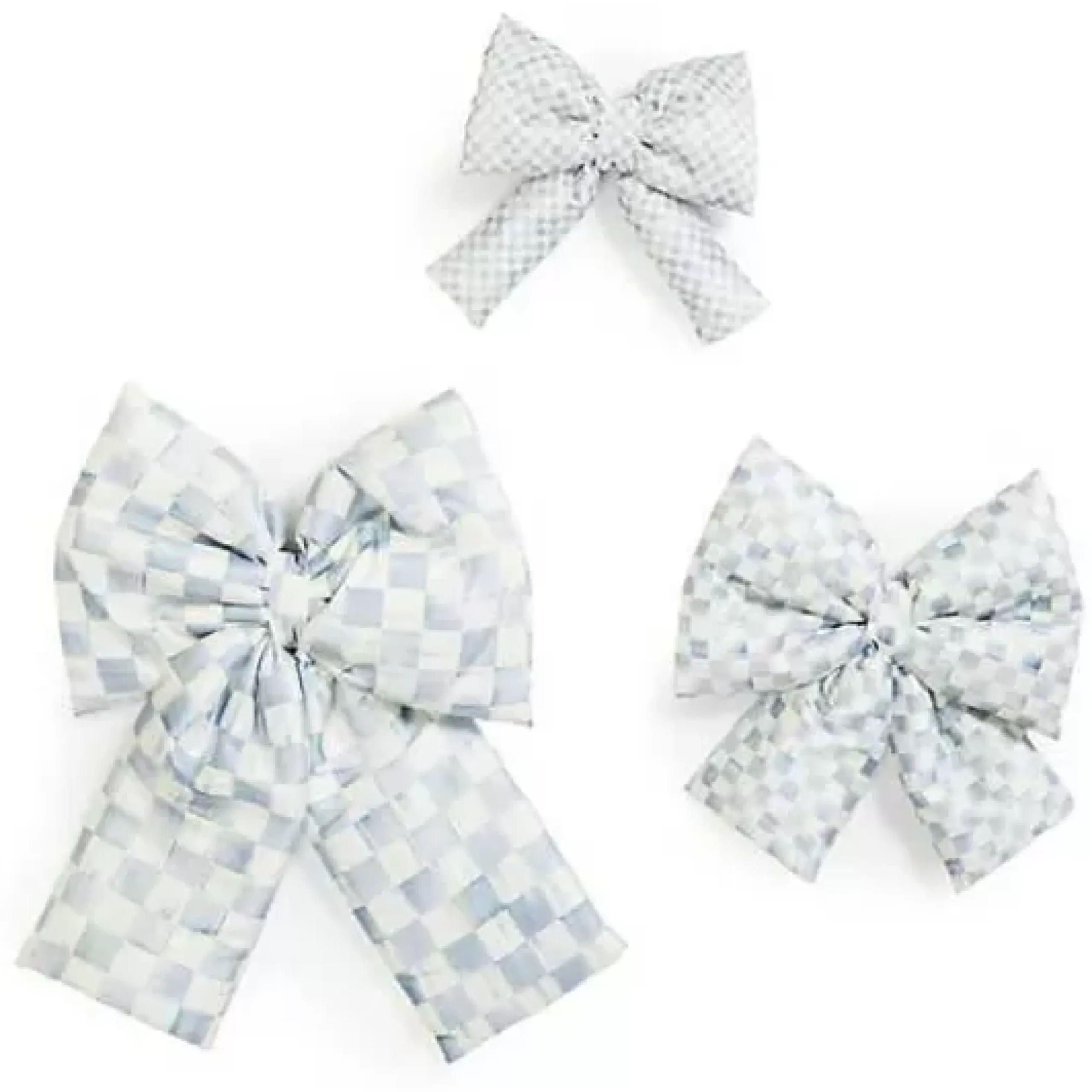 MacKenzie-Childs Sterling Check Large Bow< Finishing Touches|Room Accents