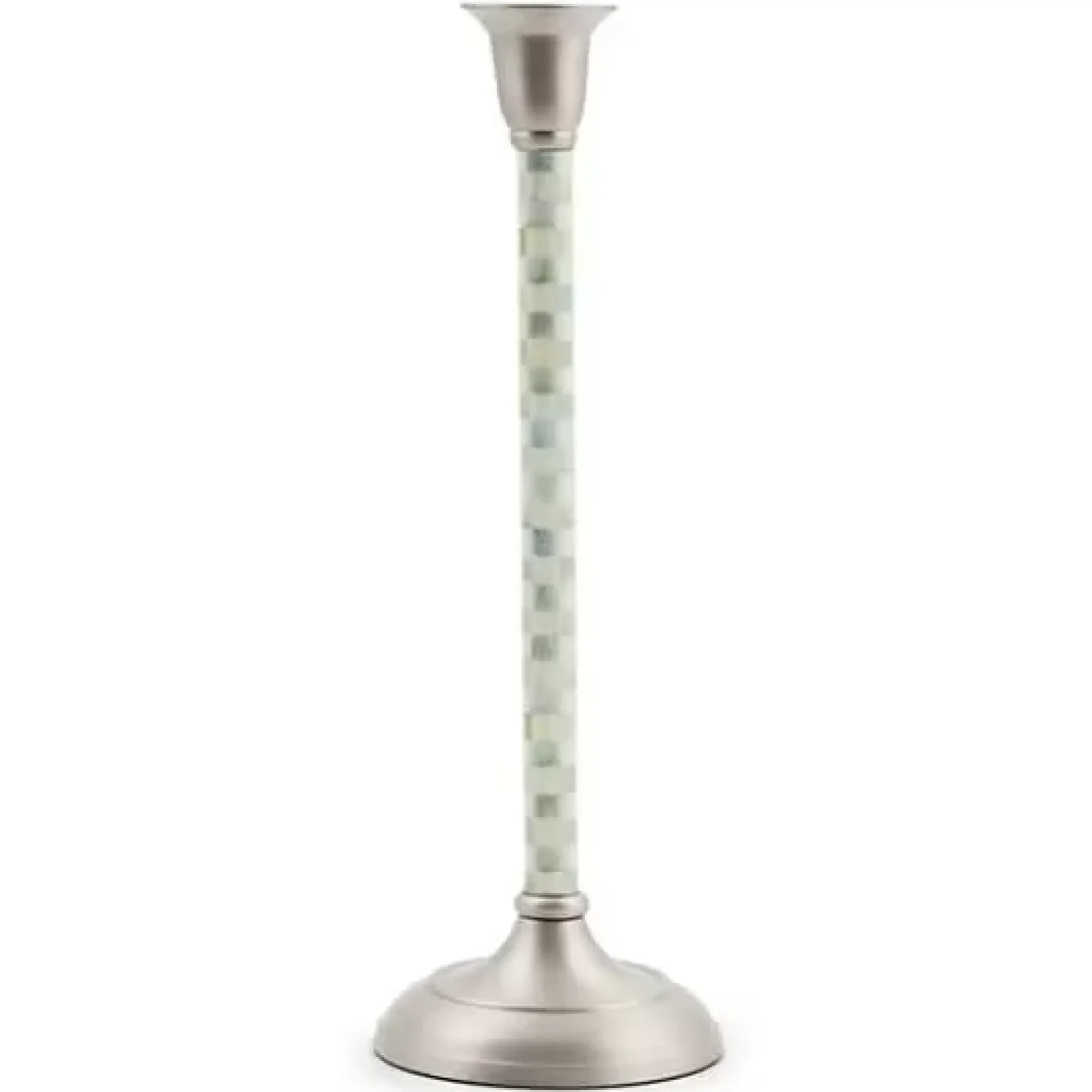 MacKenzie-Childs Sterling Check Large Candlestick< Candles & Fragrances|Table Accessories