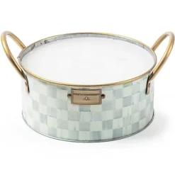 MacKenzie-Childs Sterling Check Large Citronella Candle< Spring|Candles & Fragrances