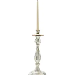 MacKenzie-Childs Sterling Check Large Enamel Candlestick< Candles & Fragrances