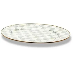 MacKenzie-Childs Sterling Check Large Oval Platter< Bar Entertaining|Serveware