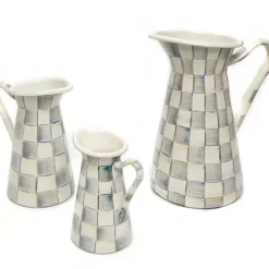 MacKenzie-Childs Sterling Check Large Practical Pitcher< Bar Entertaining|Serveware