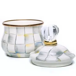 MacKenzie-Childs Sterling Check Lidded Sugar Bowl< The Coffee Shop|Serveware
