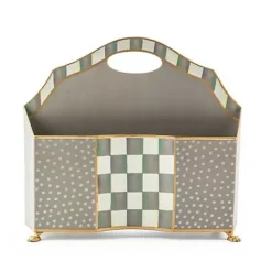 MacKenzie-Childs Sterling Check Magazine Holder< Room Accents