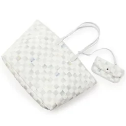 MacKenzie-Childs Sterling Check Marche Large Tote< Accessories