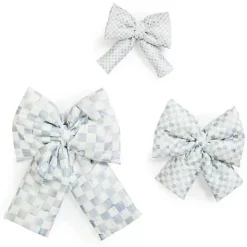 MacKenzie-Childs Sterling Check Medium Bow< Finishing Touches|Room Accents