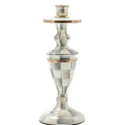 MacKenzie-Childs Sterling Check Medium Enamel Candlestick< Candles & Fragrances