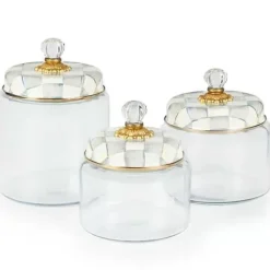 MacKenzie-Childs Sterling Check Medium Kitchen Canister< Kitchen Storage & Organization