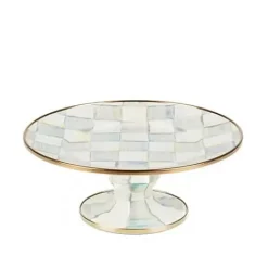 MacKenzie-Childs Sterling Check Mini Pedestal Platter< Serveware