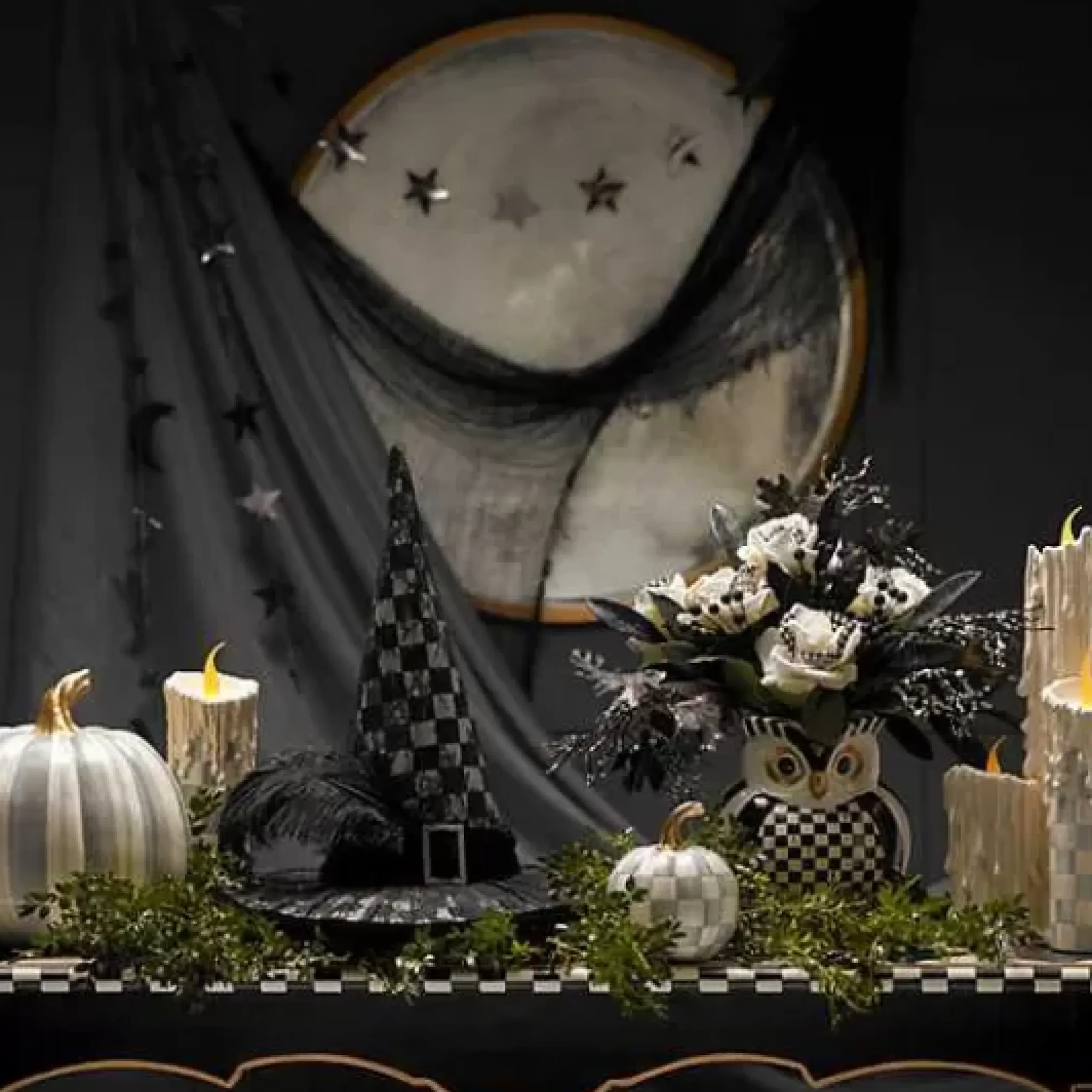 MacKenzie-Childs Sterling Check Mini Pumpkin< Pumpkins|The Halloween Shop