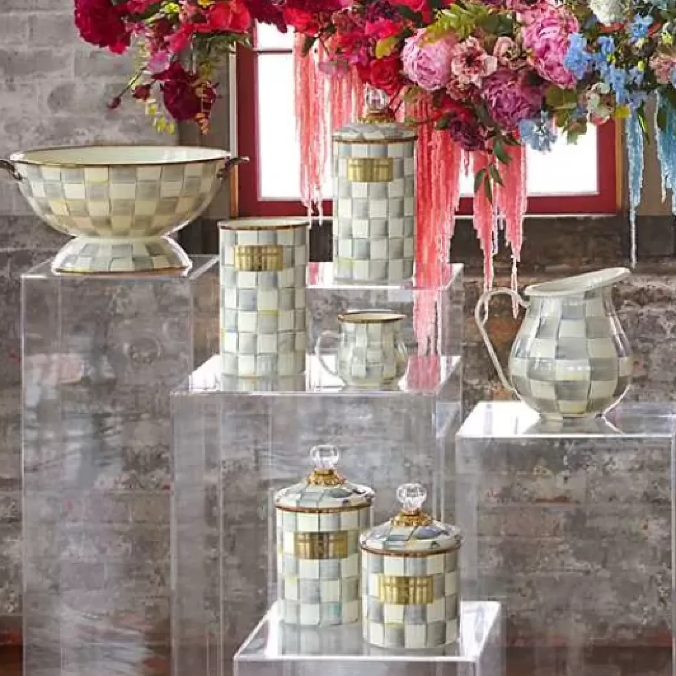 MacKenzie-Childs Sterling Check Mug< The Coffee Shop|Fall Entertaining