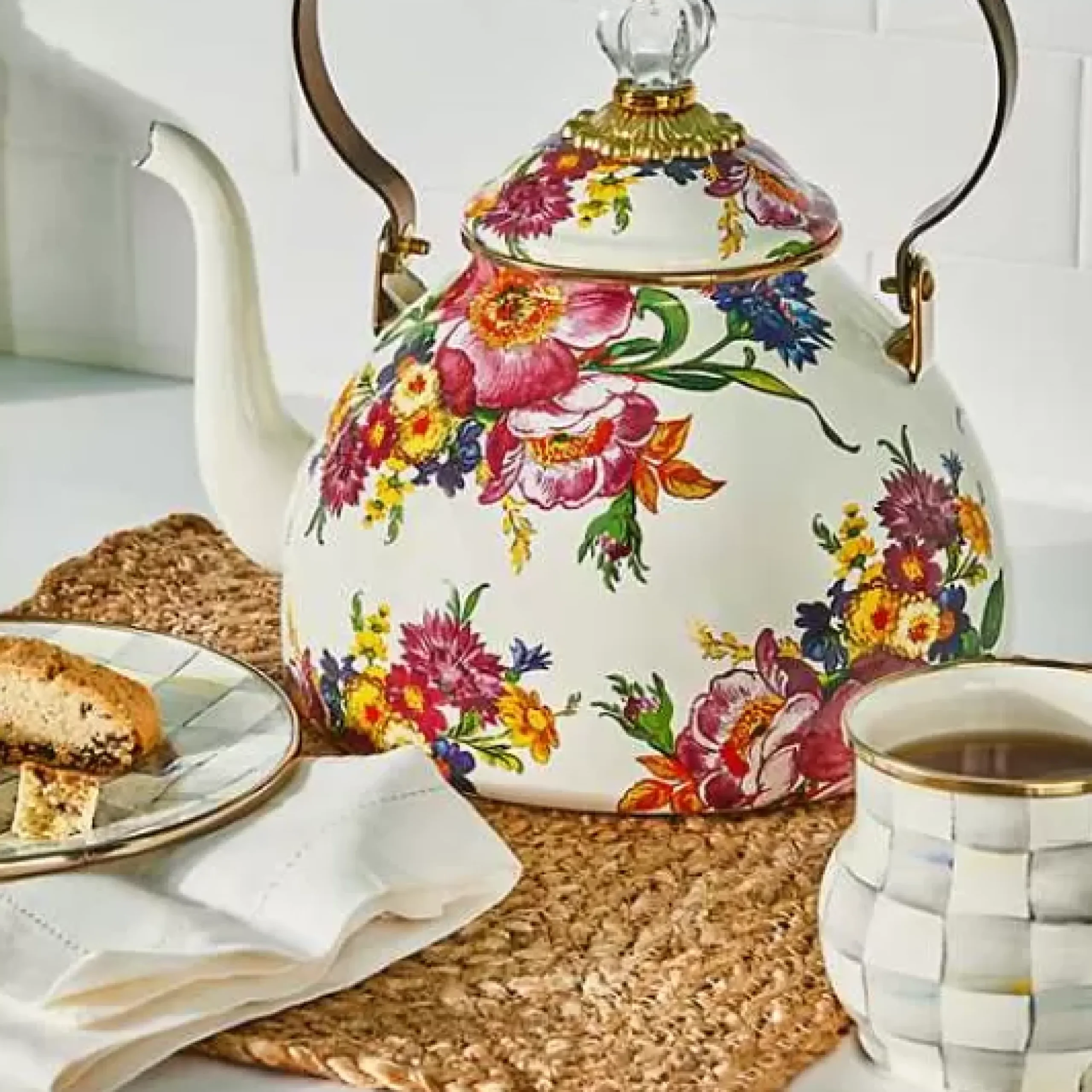 MacKenzie-Childs Sterling Check Mug< The Coffee Shop|Fall Entertaining