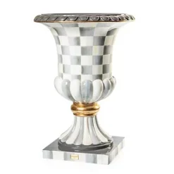 MacKenzie-Childs Sterling Check Pedestal Urn< Spring|The Fall Shop