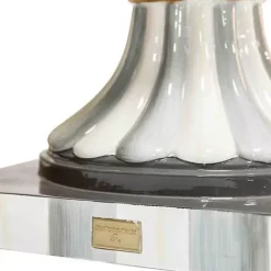 MacKenzie-Childs Sterling Check Pedestal Urn< Spring|The Fall Shop