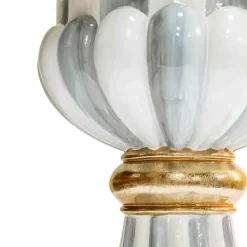 MacKenzie-Childs Sterling Check Pedestal Urn< Spring|The Fall Shop