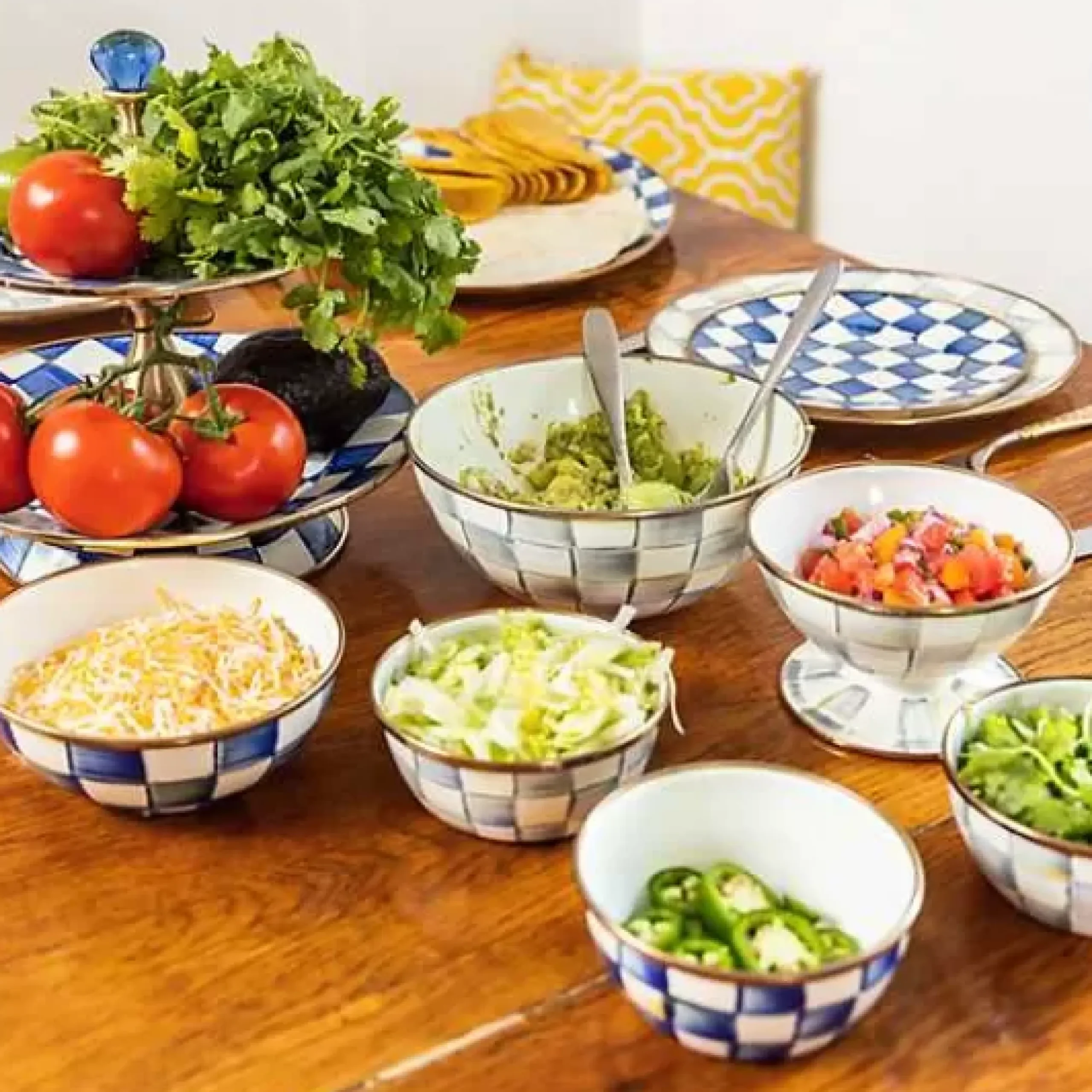 MacKenzie-Childs Sterling Check Pinch Bowl< Fall Entertaining|Bar Entertaining