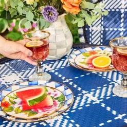 MacKenzie-Childs Sterling Check Pitcher< Fall Entertaining|Bar Entertaining