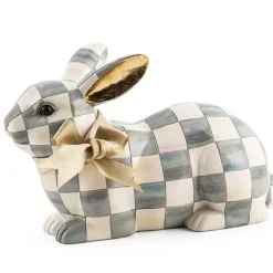 MacKenzie-Childs Sterling Check Resting Bunny< Easter|Spring