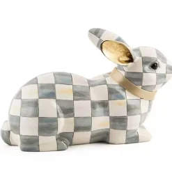 MacKenzie-Childs Sterling Check Resting Bunny< Easter|Spring