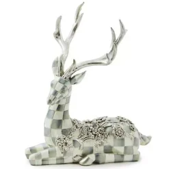 MacKenzie-Childs Sterling Check Resting Silver Garland Deer< Holiday|Room Accents