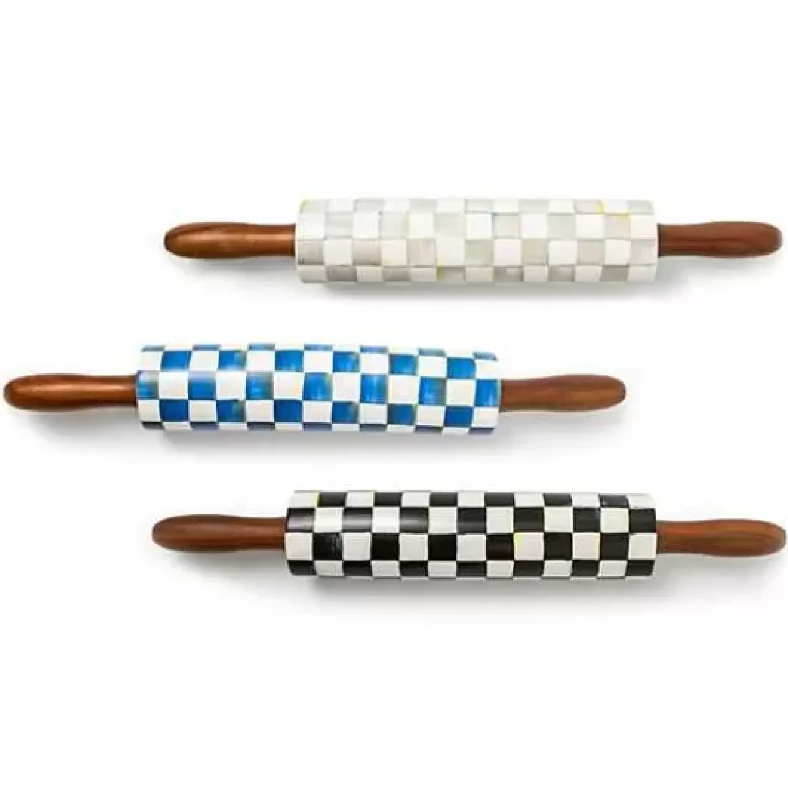 MacKenzie-Childs Sterling Check Rolling Pin< Kitchen Utensils & Tools