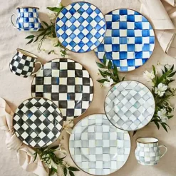 MacKenzie-Childs Sterling Check Salad/Dessert Plate< Dinnerware & Flatware