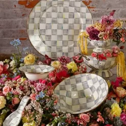 MacKenzie-Childs Sterling Check Serving Bowl< Serveware