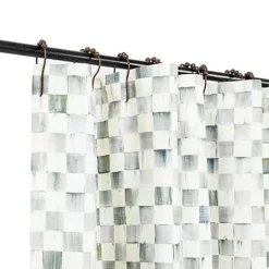 MacKenzie-Childs Sterling Check Shower Curtain< Bath & Bath Accessories