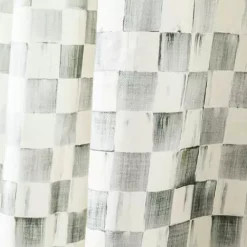 MacKenzie-Childs Sterling Check Shower Curtain< Bath & Bath Accessories