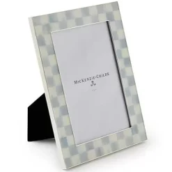 MacKenzie-Childs Sterling Check Silver Plated 5x7 Frame< Room Accents