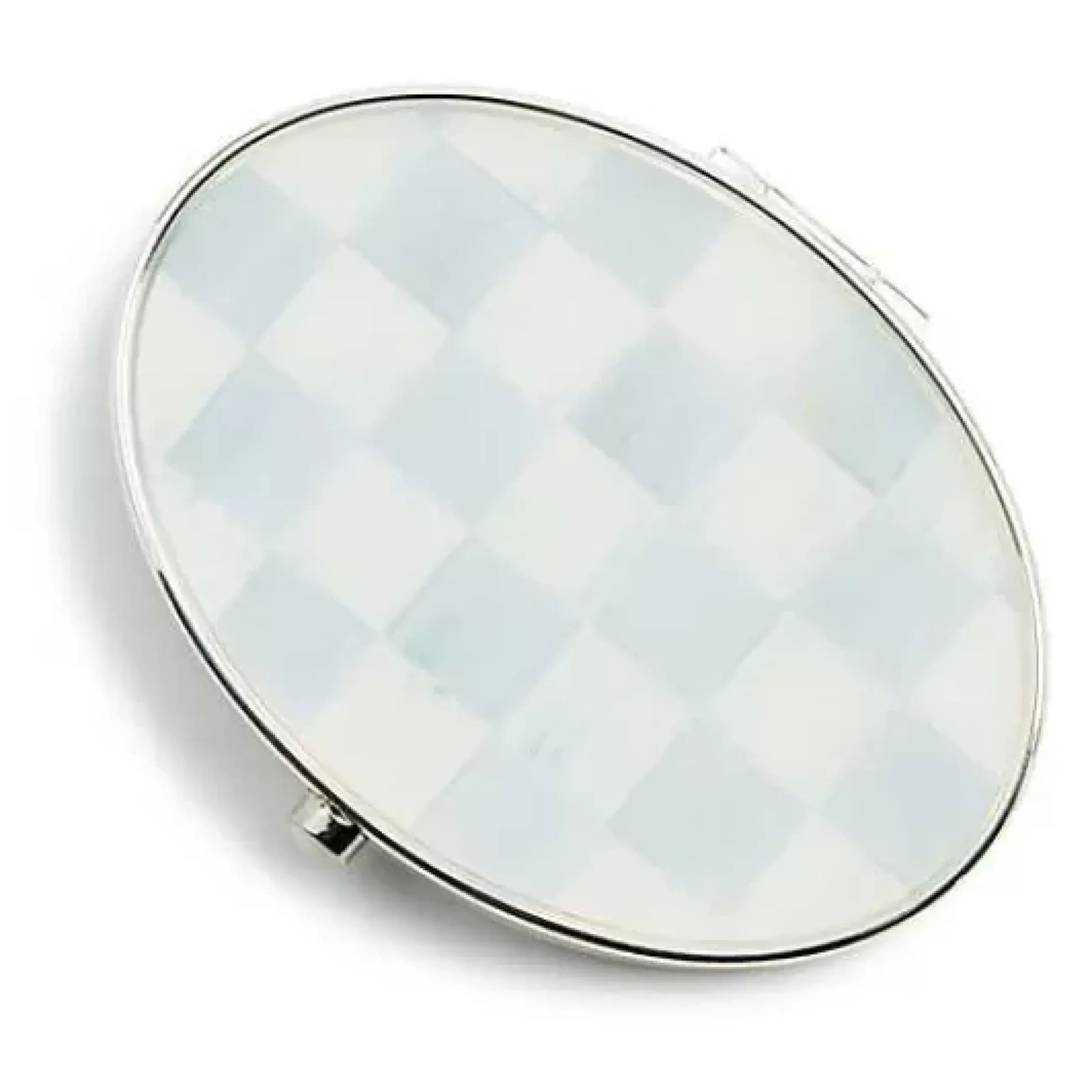 MacKenzie-Childs Sterling Check Silver Plated Compact Mirror< Accessories