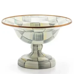 MacKenzie-Childs Sterling Check Small Compote< Serveware