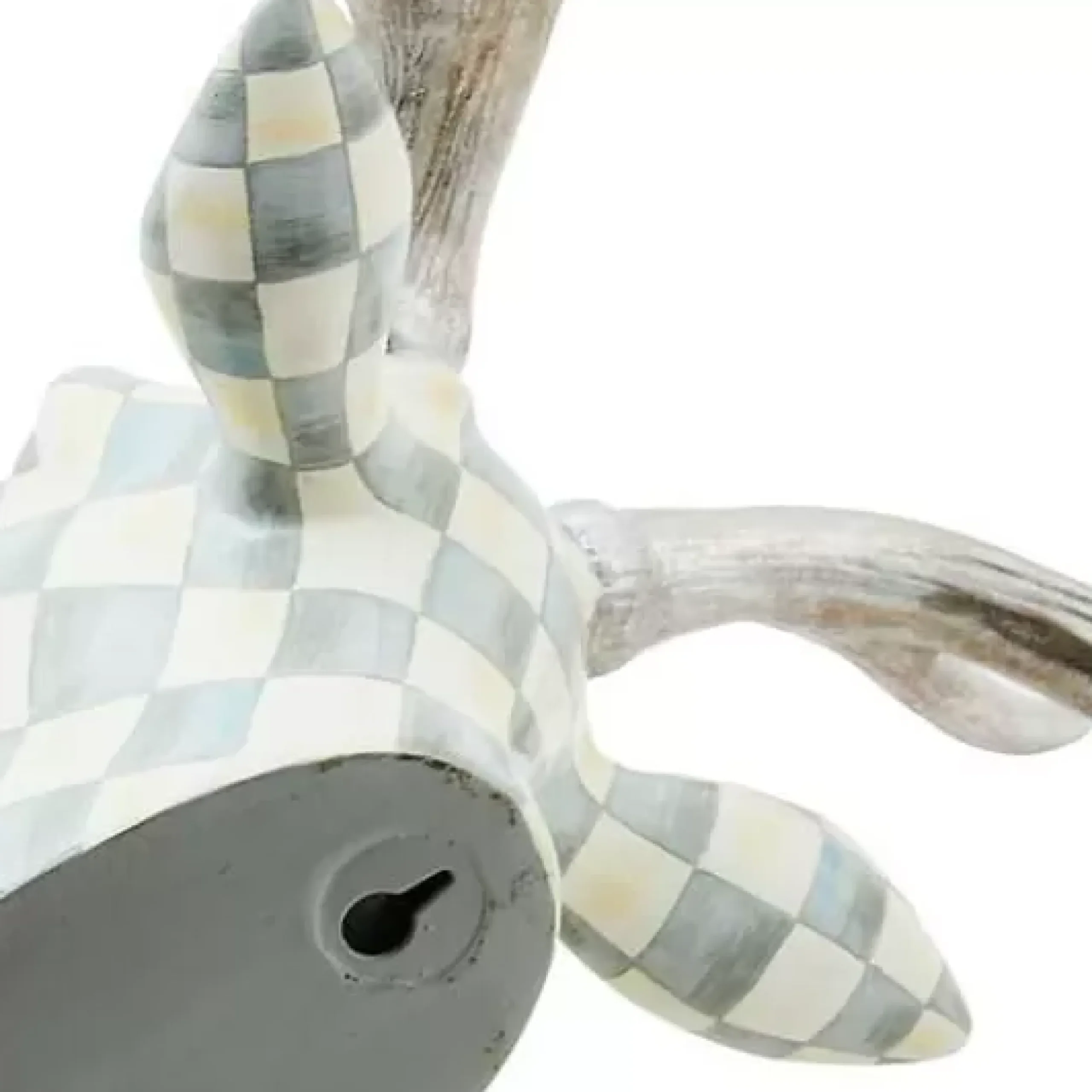 MacKenzie-Childs Sterling Check Small Deer Head Wall Decor< Room Accents
