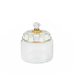 MacKenzie-Childs Sterling Check Small Kitchen Canister< Kitchen Storage & Organization