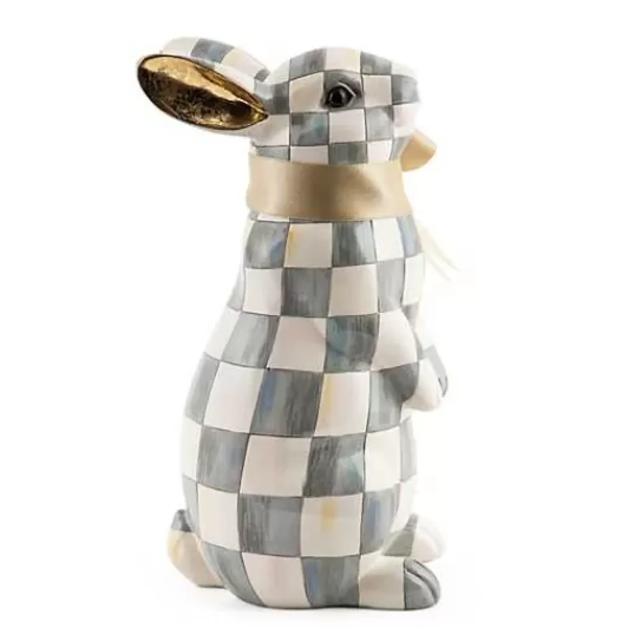 MacKenzie-Childs Sterling Check Standing Bunny< Easter|Spring