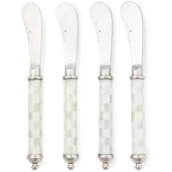 MacKenzie-Childs Sterling Check Supper Club Spreaders Set< Fall Entertaining|Serveware