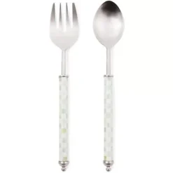 MacKenzie-Childs Sterling Check Supper Club Salad Serving Set< Fall Entertaining|Serveware