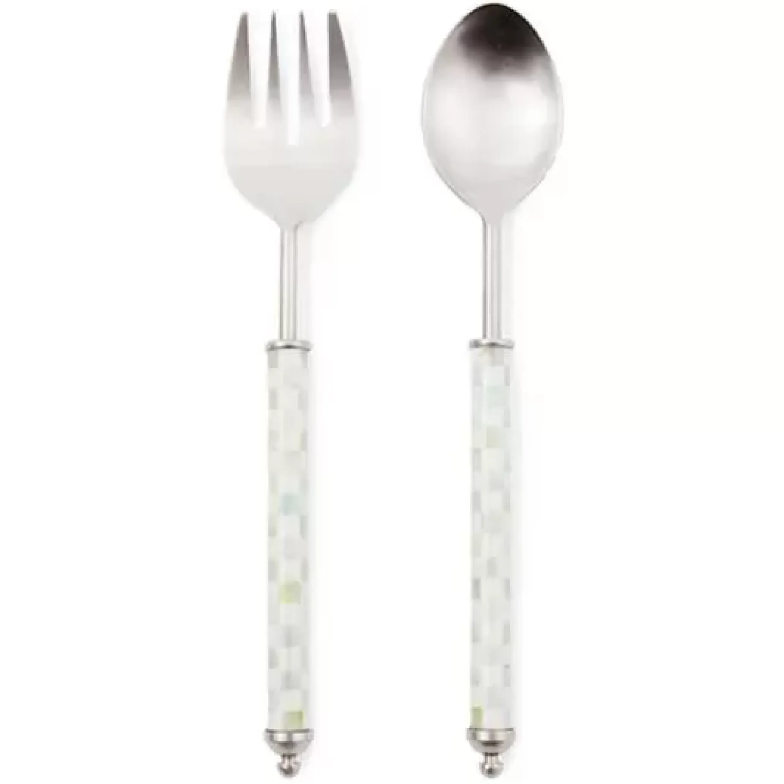 MacKenzie-Childs Sterling Check Supper Club Salad Serving Set< Fall Entertaining|Serveware