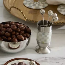 MacKenzie-Childs Sterling Check Supper Club Pick Set< Fall Entertaining|Serveware