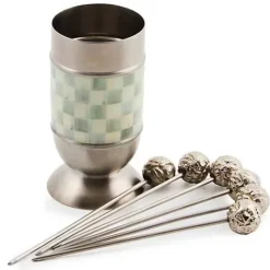 MacKenzie-Childs Sterling Check Supper Club Pick Set< Fall Entertaining|Serveware