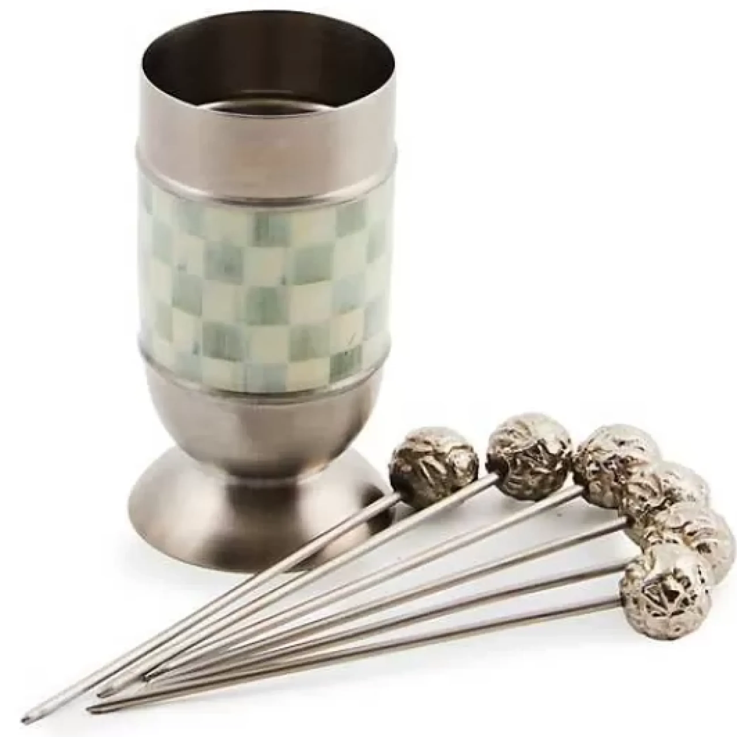 MacKenzie-Childs Sterling Check Supper Club Pick Set< Fall Entertaining|Serveware
