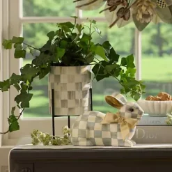 MacKenzie-Childs Sterling Check Tabletop Planter< Spring|Greenery & Florals