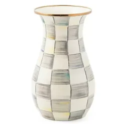 MacKenzie-Childs Sterling Check Tall Vase< Greenery & Florals|Room Accents