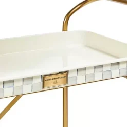 MacKenzie-Childs Sterling Check 2-Tier Kitchen Cart< Dining Room & Kitchen|Bar Entertaining
